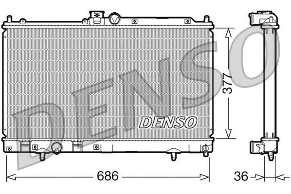 DENSO DRM45022 Radiator, engine cooling