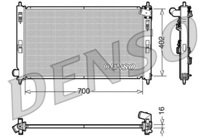 Radiator, engine cooling DENSO DRM45023