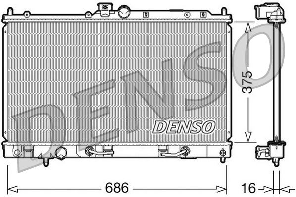 DENSO DRM45024 Radiator, engine cooling