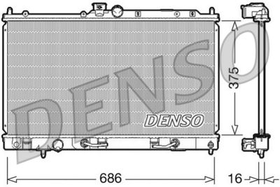 Radiator, engine cooling DENSO DRM45024