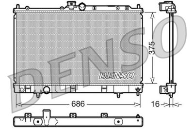 Radiator, engine cooling DENSO DRM45025