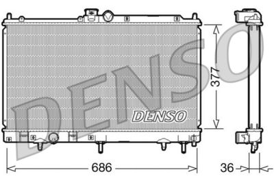 Radiator, engine cooling DENSO DRM45026