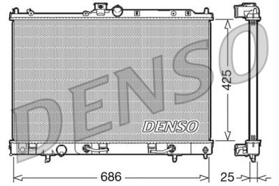 Radiator, engine cooling DENSO DRM45027