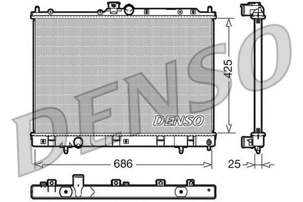 DENSO DRM45028 Radiator, engine cooling