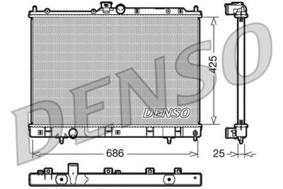 Radiator, engine cooling DENSO DRM45028
