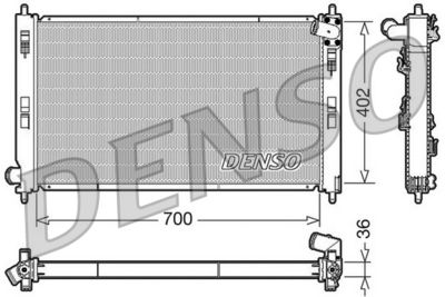 Radiator, engine cooling DENSO DRM45029