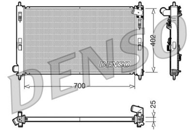 Radiator, engine cooling DENSO DRM45032