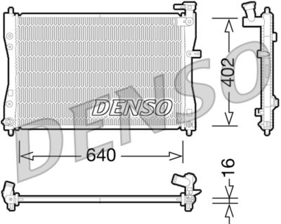 Radiator, engine cooling DENSO DRM45033