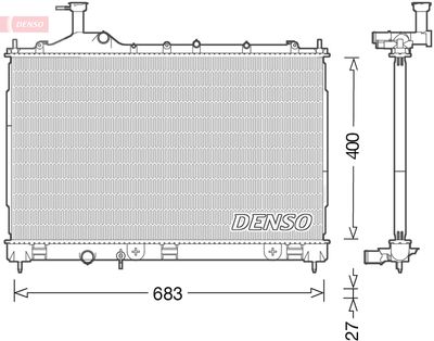 Radiator, engine cooling DENSO DRM45038