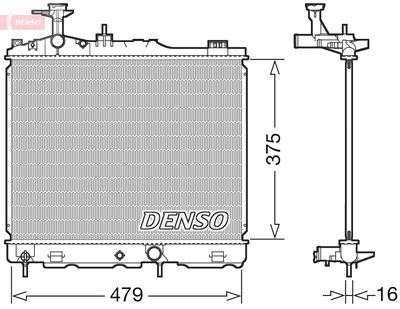 Radiator, engine cooling DENSO DRM45039