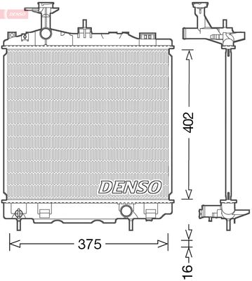 Radiator, engine cooling DENSO DRM45041