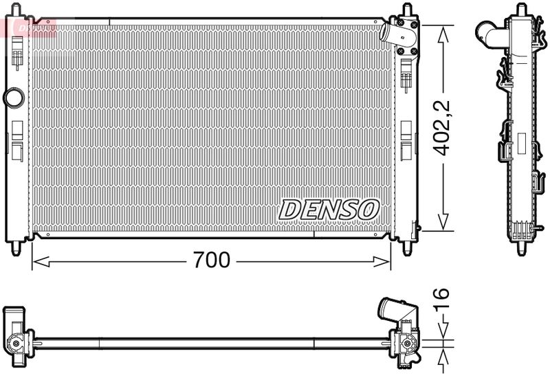 DENSO DRM45050 Radiator, engine cooling