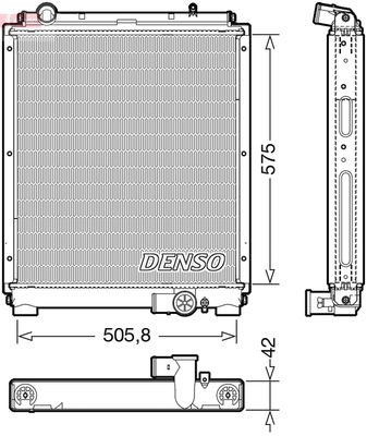 Radiator, engine cooling DENSO DRM45052