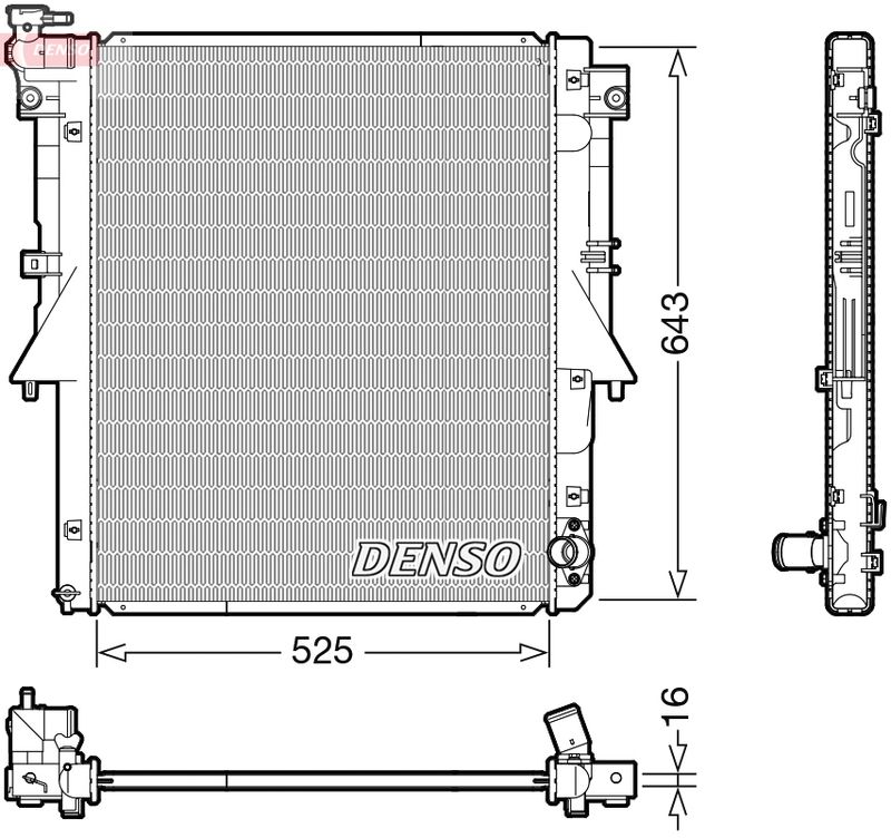 DENSO DRM45054 Radiator, engine cooling