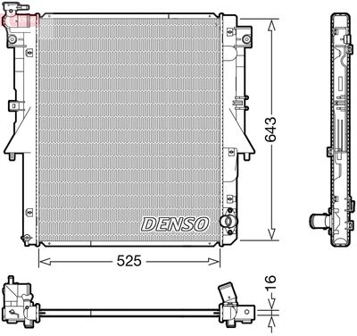 Radiator, engine cooling DENSO DRM45054