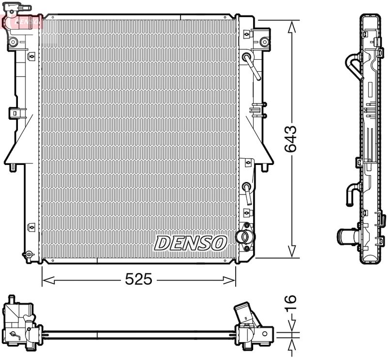 DENSO DRM45055 Radiator, engine cooling