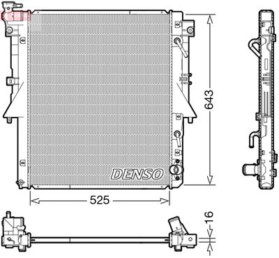 Radiator, engine cooling DENSO DRM45055
