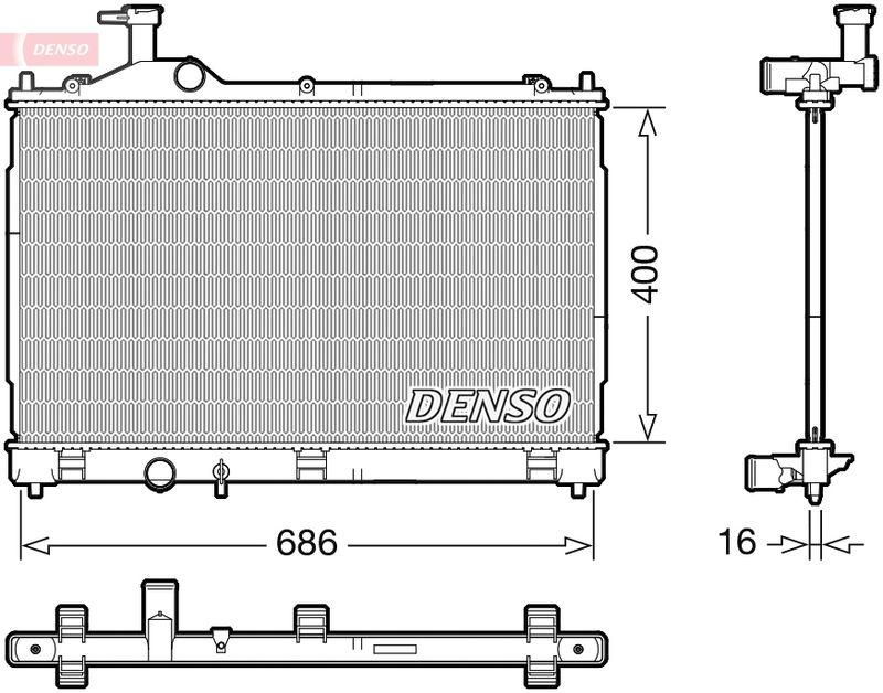 DENSO DRM45056 Radiator, engine cooling