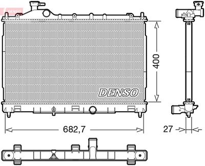 Radiator, engine cooling DENSO DRM45058