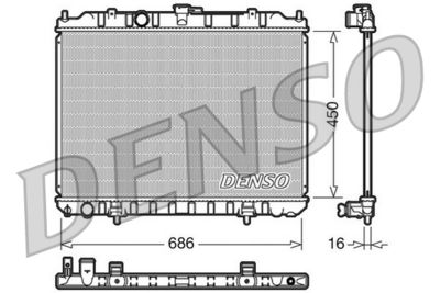 Radiator, engine cooling DENSO DRM46004
