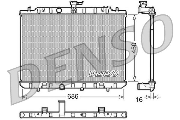 DENSO DRM46006 Radiator, engine cooling