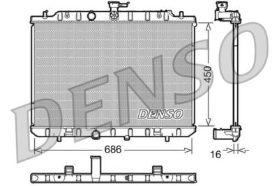 Radiator, engine cooling DENSO DRM46006