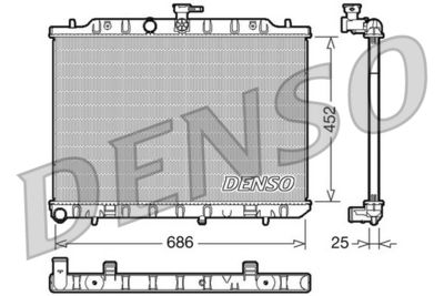 Radiator, engine cooling DENSO DRM46007
