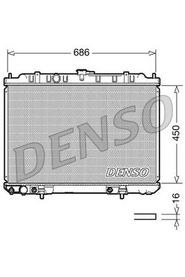 Radiator, engine cooling DENSO DRM46008