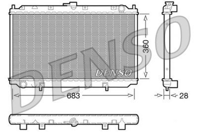 Radiator, engine cooling DENSO DRM46010