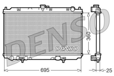 Radiator, engine cooling DENSO DRM46014