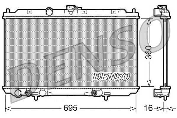 DENSO DRM46028 Radiator, engine cooling