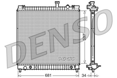 Radiator, engine cooling DENSO DRM46031