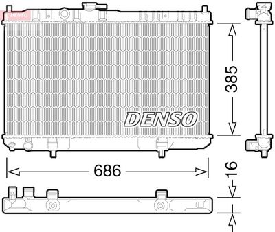 Radiator, engine cooling DENSO DRM46034