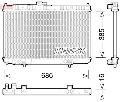 Radiator, engine cooling DENSO DRM46035