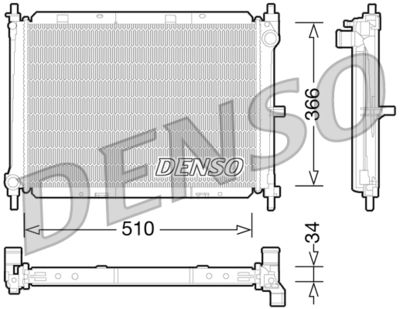 Radiator, engine cooling DENSO DRM46038