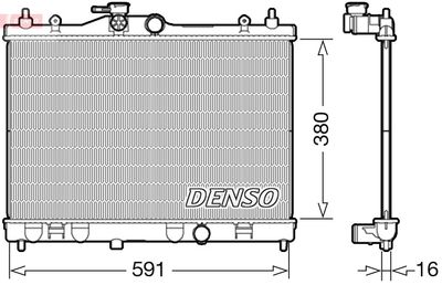 Radiator, engine cooling DENSO DRM46040