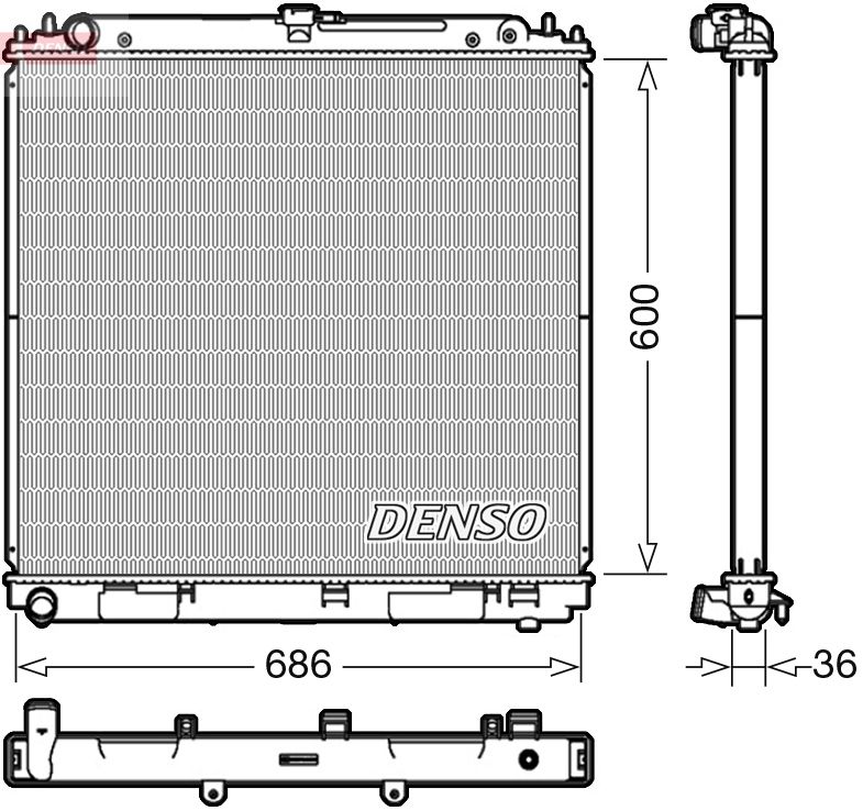 DENSO DRM46041 Radiator, engine cooling