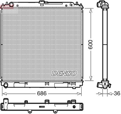Radiator, engine cooling DENSO DRM46041