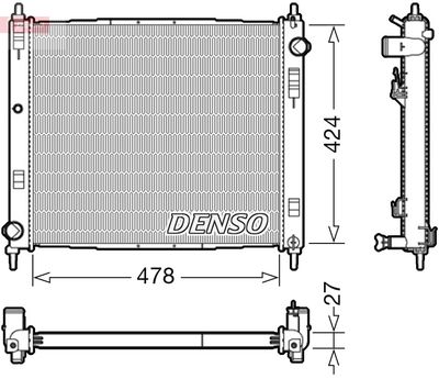 Radiator, engine cooling DENSO DRM46044