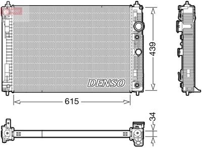 Radiator, engine cooling DENSO DRM46045