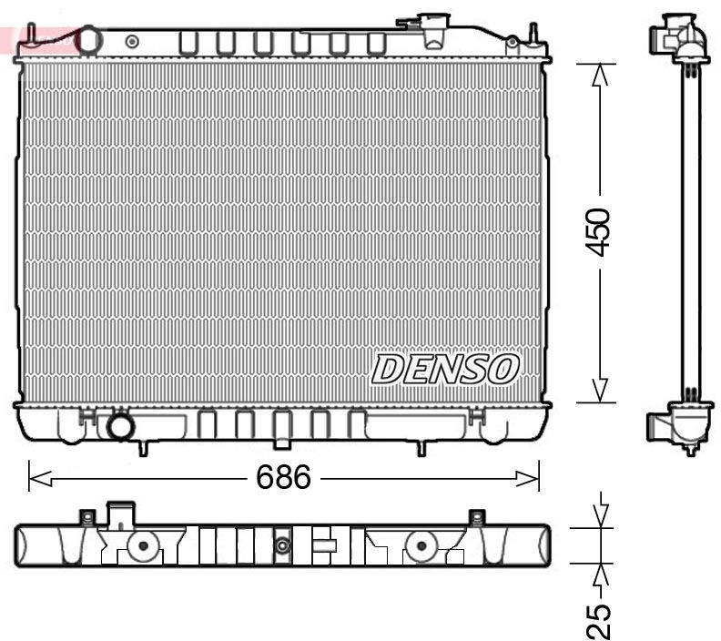 DENSO DRM46050 Radiator, engine cooling
