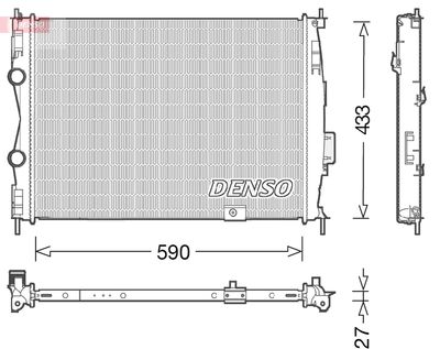 Radiator, engine cooling DENSO DRM46051