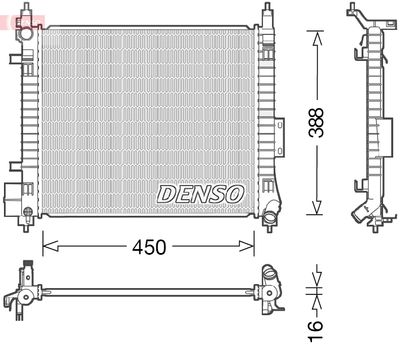Radiator, engine cooling DENSO DRM46054