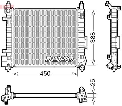 Radiator, engine cooling DENSO DRM46061