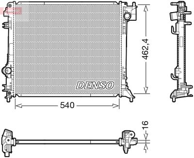 Radiator, engine cooling DENSO DRM46062