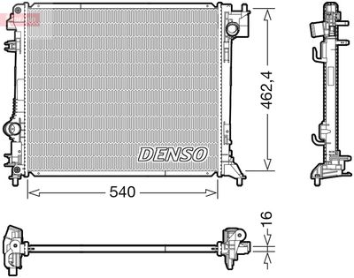 Radiator, engine cooling DENSO DRM46063