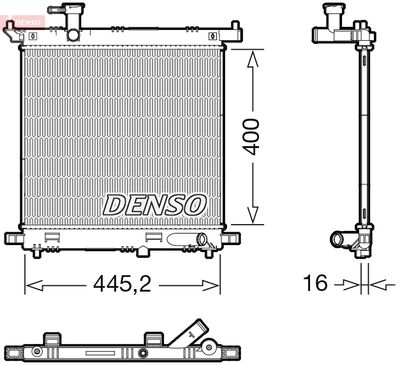 Radiator, engine cooling DENSO DRM46066