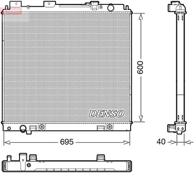 Radiator, engine cooling DENSO DRM46068