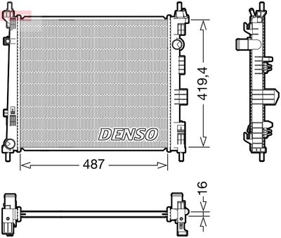Radiator, engine cooling DENSO DRM46069