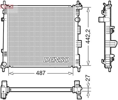 Radiator, engine cooling DENSO DRM46070